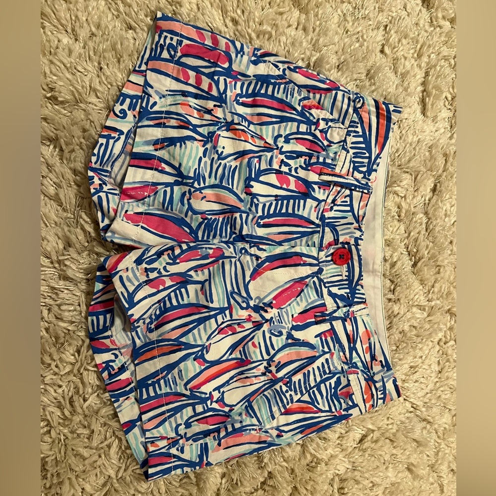 Lilly Pulitzer Blue and Pink Sailboat Women Shorts